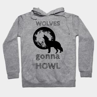 Howling Wolf and Full Moon Hoodie